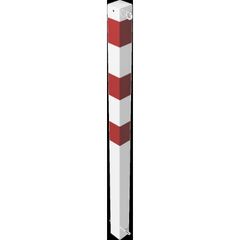  Absperrpfosten 70 mm x 70 mm Schake Absperrpfosten, 70x70, zum Einbetonieren, mit 1 Öse, weiß/rot 12450509