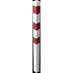  Absperrpfosten 70 mm x 70 mm Schake Absperrpfosten, 70x70, zum Einbetonieren, mit 2 Ösen, weiß/rot 12450480