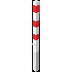  Absperrpfosten 70 mm x 70 mm Schake Feuerwehrpfosten, 70x70, mit 1 Öse, weiß/rot 12450533