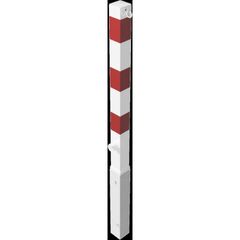  Absperrpfosten 70 mm x 70 mm Schake Feuerwehrpfosten, 70x70, mit 2 Ösen, weiß/rot 12450535