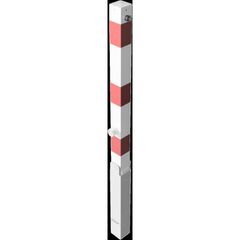  Absperrpfosten 70 mm x 70 mm Schake Absperrpfosten, 70x70, ohne Öse, weiß/rot 12450502