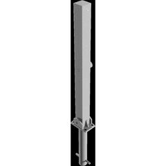  Absperrpfosten 70 mm x 70 mm Schake Absperrpfosten, 70x70, zum Einbetonieren, ohne Öse, blank 12450515