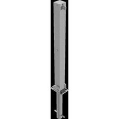  Absperrpfosten 70 mm x 70 mm Schake Absperrpfosten, 70x70, zum Einbetonieren, ohne Öse, blank 12450484