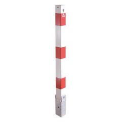  Absperrpfosten 70 mm x 70 mm Schake Absperrpfosten, 70x70, weiß/rot 12450498