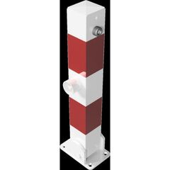  Absperrpfosten 70 mm x 70 mm Schake Absperrpfosten, 70x70, ohne Öse, weiß/rot 12450511