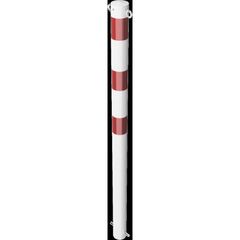  Absperrpfosten Ø 76 mm Schake Absperrpfosten Ø 76 x 2,6, zum Einbetonieren, mit 2 Ösen, weiß/rot 12450712
