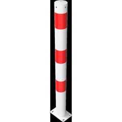  Absperrpfosten Ø 76 mm Schake Absperrpfosten Ø 76 x 2,6, ohne Öse, weiß/rot 12450696