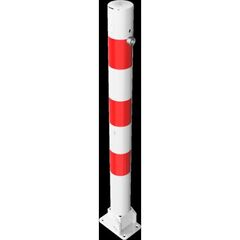  Absperrpfosten Ø 76 mm Schake Absperrpfosten Ø 76 x 2,6, ohne Öse, weiß/rot 12450687
