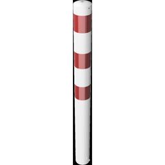  Absperrpfosten Ø 89 mm bis Ø 273 mm Schake Absperrpfosten Ø 108 x 2,9, 1300mm, zum Einbetonieren, ohne Öse, weiß/rot 12450545