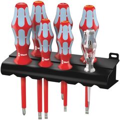  Kraftform Edelstahl Schraubendreher VDE 3160 i/7 Schraubendrehersatz, Edelstahl + Rack, 7-teilig 12453189