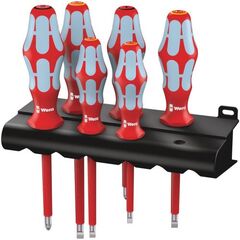  Kraftform Edelstahl Schraubendreher VDE 3165 i/6 Schraubendrehersatz, Edelstahl + Rack, 6-teilig 12453182