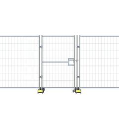  Mobilzaun-Tore Fußgängertor ST Euro mit Schlosskasten 1268x2025x40 mm 12457614