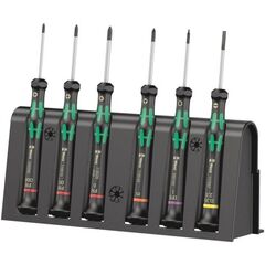  Serie Kraftform Micro 2050/6 Elektroniker-Schraubendrehersatz + Rack, 6-teilig 12452567