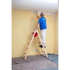  Stufen- und Plattformleitern Hymer Holz-Stufenstehleiter, beidseitig begehbar, 2x10 Stufen, Länge 2,93 m 12378641