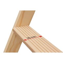  Stufen- und Plattformleitern Hymer Holz-Stufenstehleiter, beidseitig begehbar, 2x10 Stufen, Länge 2,93 m 12378641