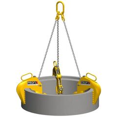  Bestseller PROFIL Schachtrohrgehänge | 3,0 t | Spannbereich 90-200 mm | Verzinkte Kette | Für schwere Lasten geeignet 12463211