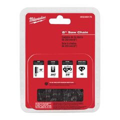  Outdoor Power Equipment Accessories Kettensägen Milwaukee Sägekette 3/8LP X 203 X 1.1 M18 FHS 12465437