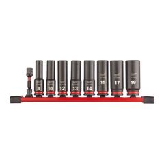  3/8" Schlagnüsse Milwaukee Schlagnuss-Set 3/8"lang (9tlg.) SHOCKWAVE 12465227