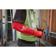  Persönliche Schutzausrüstung Arbeitshandschuhe Milwaukee Arm-Schnittschutz Klasse C, Länge 400 mm rot 12464806