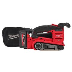  Akkugeräte Exzenterschleifer Milwaukee Akku-Bandschleifer M18FBTS75-552X, incl. 2 Akkus, Schnellladegerät, HD Box 12463572