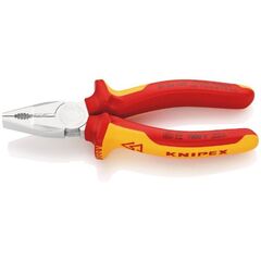  Kombizangen Chrom-Vanadin KNIPEX 01 06 160 Kombizange Chrom-Vanadin isoliert mit Mehrkomponenten-Hüllen, VDE-geprüft verchromt 160 mm 12381033