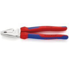  Kraft-Kombizangen KNIPEX 02 05 225 Kraft-Kombizange mit Mehrkomponenten-Hüllen verchromt 225 mm 12381045