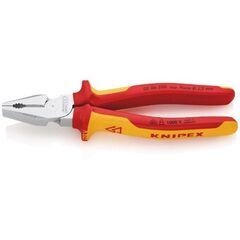  Kraft-Kombizangen KNIPEX 02 06 200 Kraft-Kombizange isoliert mit Mehrkomponenten-Hüllen, VDE-geprüft verchromt 200 mm 12381047