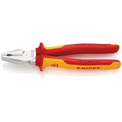  Kraft-Kombizangen KNIPEX 02 06 225 Kraft-Kombizange isoliert mit Mehrkomponenten-Hüllen, VDE-geprüft verchromt 225 mm 12381044