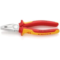  Kombizangen Kombizangen KNIPEX 03 06 200 Kombizange isoliert mit Mehrkomponenten-Hüllen, VDE-geprüft verchromt 200 mm 12381012