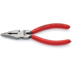  Spitz-Kombizangen KNIPEX 08 21 145 Spitz-Kombizange mit Kunststoff überzogen schwarz atramentiert 145 mm 12381056