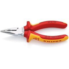  Spitz-Kombizangen KNIPEX 08 26 145 Spitz-Kombizange isoliert mit Mehrkomponenten-Hüllen, VDE-geprüft verchromt 145 mm 12381052