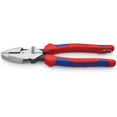  Kraft-Kombizangen "Lineman's Pliers" amerikanisches Modell KNIPEX 09 02 240 T Kraft-Kombizange "Lineman's Pliers" mit Befestigungsöse amerikanisches Modell mit Mehrkomponenten-Hüllen, mit integrierter Befestigungsöse zum Anbringen einer Absturzsicherung schwarz atramentiert 240 mm 12381057