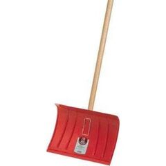  IDEAL-Schneeräumer, Stahlblech, rot pulverbeschichtet, Verstärkungsrippen IDEAL-Schneeräumer 350x500, Stahlblech, rot pulverbeschichtet, Verstärkungsrippen, mit Schutzkante, Klemmfix 12380049