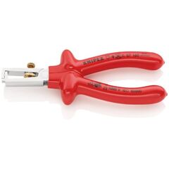  Abisolierzangen universal KNIPEX 11 07 160 Abisolierzange mit Öffnungsfeder, universal tauchisoliert, VDE-geprüft verchromt 160 mm 12380410