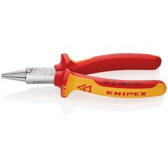  Greifzangen KNIPEX 22 06 160 Rundzange isoliert mit Mehrkomponenten-Hüllen, VDE-geprüft verchromt 160 mm 12380244