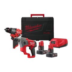  M12 Milwaukee M12 Powerpack M12 FPP2F2-402X: Akku-Schlagbohrschrauber, Akku-Bohrhammer, 2x Akku 4 Ah, Ladegerät, HD Box 12463415