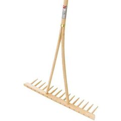  Idealspaten Rechen IDEAL-Holzheurechen, gespaltenes Buchenholz mit Stiel 12379915