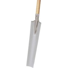  GLORIA-Drainierspaten, silber pulverbeschichtetes Blatt GLORIA-Drainierspaten mit angebogenem Tritt, silber pulverbeschichtetes Blatt mit Buchen-T-Stiel 12380077