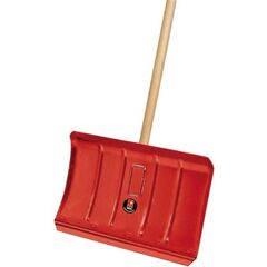  IDEAL-Schneeräumer, Stahlblech, rot pulverbeschichtet, Verstärkungsrippen IDEAL-Schneeräumer 350x450, Stahlblech, rot pulverbeschichtet, Verstärkungsrippen, mit Schutzkante, Klemmfix 12380051