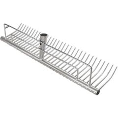  Idealspaten Rechen IDEAL-Rasenrechen, 2 Parallelstreben, silber pulverbeschichtet, konische Dülle 12379898