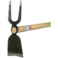  Hacken und Hauen IDEAL-Gartenhacke mit Breitblatt, 2 spitze Zinken, geschmiedet, ovales Auge 12379823
