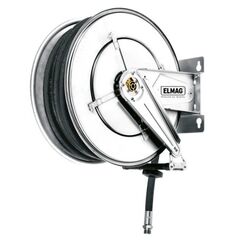 Druckluft, Wasser (max. 70 °C), 20 bar ELMAG INDUSTRIE Schlauchaufroller Edelstahl 272/11 f. Druckluft u. Wasser 70°C, 10 m, 3/8", 20bar 12411858