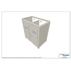  Sanitärboxen Containex 8' DUO-WC-BOX inkl. 2x 5l-Untertischspeicher - weiß 1238806