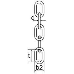  Rundstahlketten nach DIN 5685, C-Glieder (langgliedrig) Rundstahlkette DIN 5685/C, 3 mm, feuerverz., 30 m 12403560