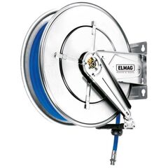  Druckluft, Wasser (max. 70 °C), 10 bar, Edelstahl ELMAG INDUSTRIE Schlauchaufroller Edelstahl 543/13 f. Druckluft u. Wasser 70°C, 15 m, 1, 10bar 12411964