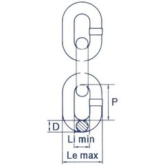 Anschlagketten, PAS 1061 - bis 400°C (mit H-Stempel) Anschlagkette, GK10 (nach PAS 1061), rotbrau, 16 mm 12402626