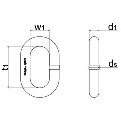  Aufhängeringe/-köpfe Einzelglieder Form B Einzelring, GK8, B18 12401231