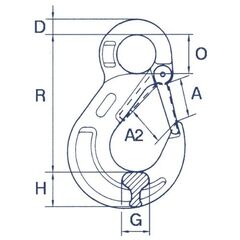  Ösenlasthaken, mit Blechfalle CARTEC® Ösenlasthaken(Blechfalle), GK8, 6 mm 12401411