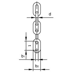  Hebezeugketten (DAT), für motorisch betriebene Hebezeuge (mit H-Stempel) Hebezeugkette (motorisch betriebene Hebezeuge), GK8, galv. verz.., 4x12 mm 12398553