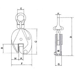  Blechgreifer mit 45° Schwenkbügel McBULL® Blechgreifer, 0,5 t, 0-15 mm 12398685